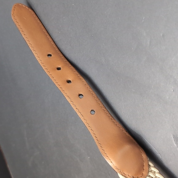 Men's Brighton Tan/ Brown Braided Belt With Brass Buckle,Size 38. - Picture 9 of 12